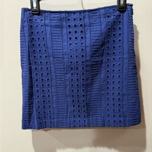 Vineyard Vines Caning Eyelet Blue Mini Skirt